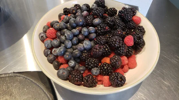 It's a little early in the year so the berries aren't at their sweetest, but that's ok.