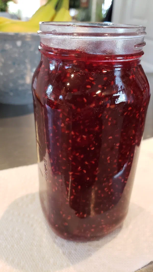 When it's all cooked, add it to your clean jar and let it set and cool.