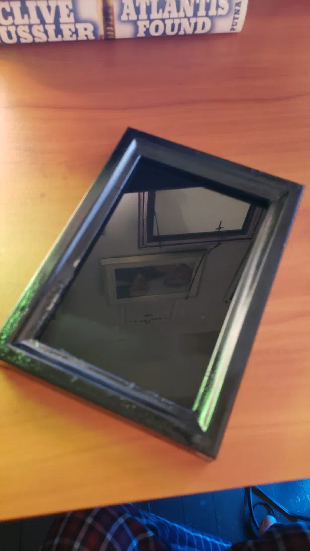 Here is my latest black mirror. Because they are buried for three days/nights prior to use, you may find yourself making several magic mirrors over the years. This is OK.
