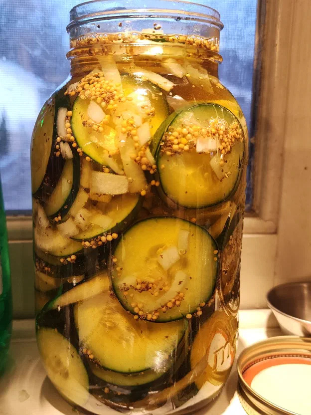 Leave out for about an hour to cool to room temperature. Put tight lid on and refrigerate for 24 hours.